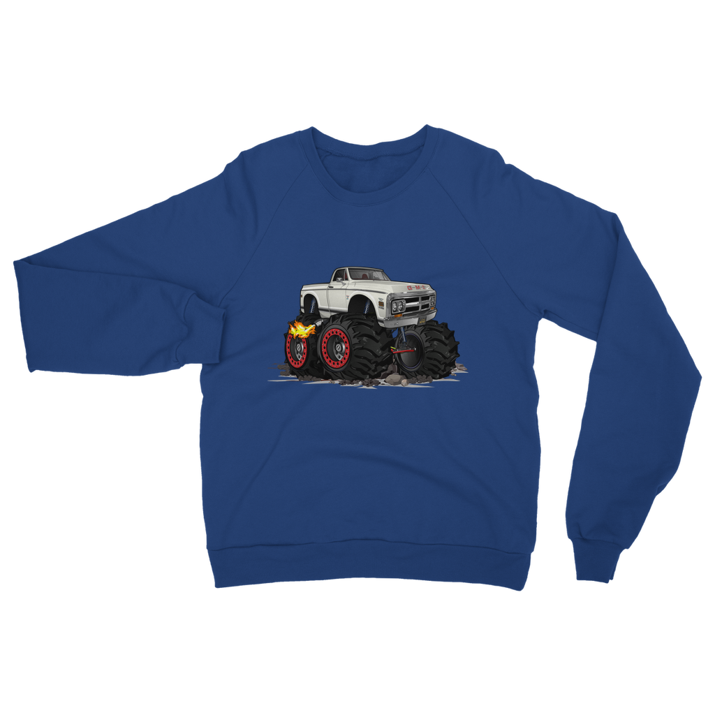 1972 GMC 4x4 Pickup Monster Truck with Rocks Car Art Classic Adult Sweatshirt