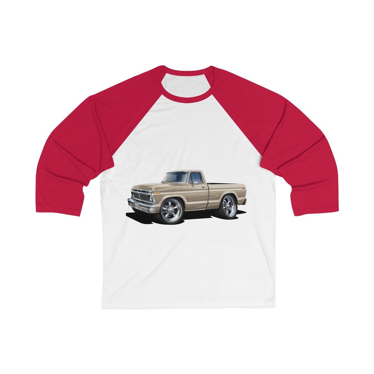 1974 F-100 Car Art Unisex 3/4 Sleeve Baseball Tee