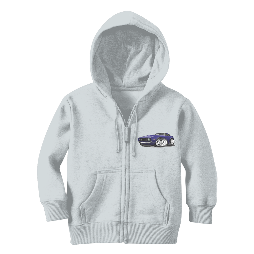 1st Generation Purple Camaro Classic Kids Zip Hoodie