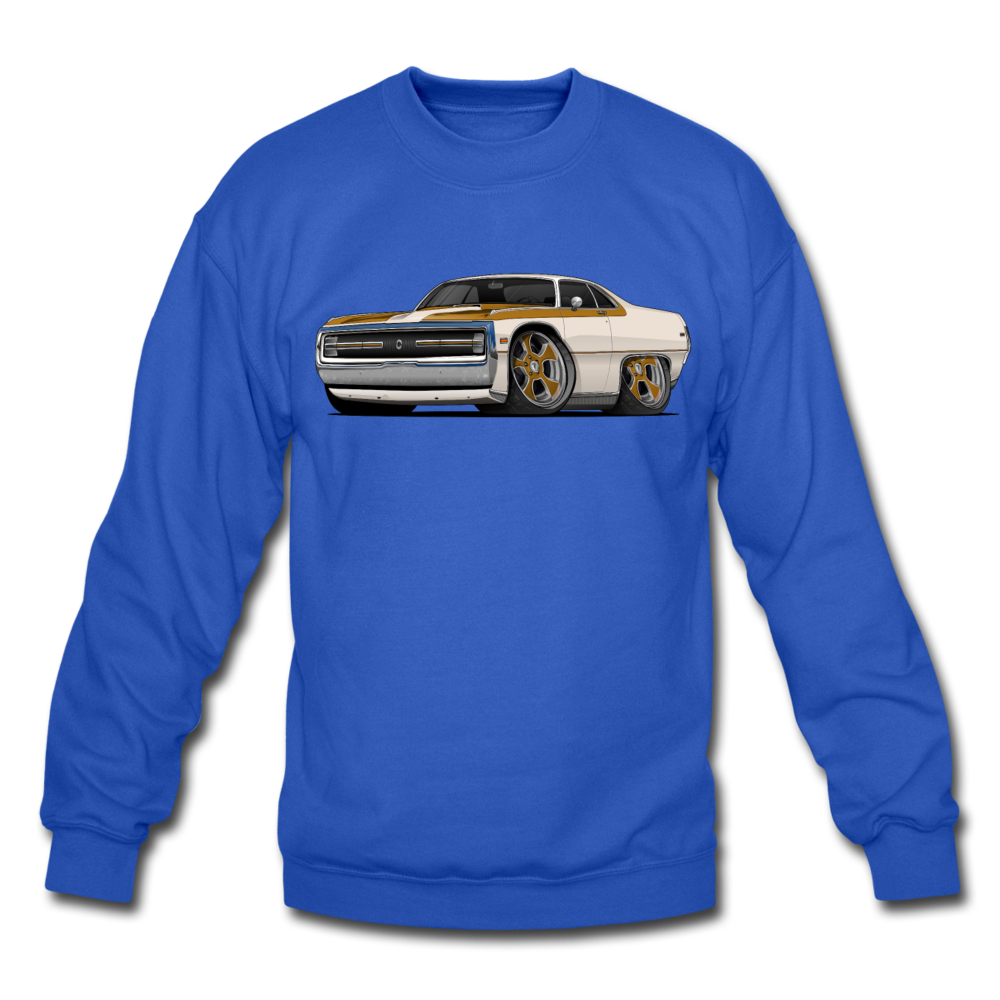 1970 Chrysler 300 Hurst Car Art Crewneck Sweatshirt - royal blue
