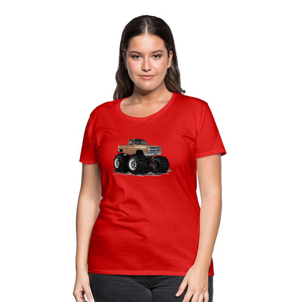 1986 Chevrolet 4x4 Pickup Truck Car Art Women’s Premium T-Shirt - red