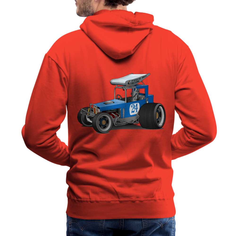 Blue Race Car Super Modified Car Art Men’s Premium Hoodie - red