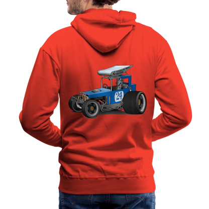 Blue Race Car Super Modified Car Art Men’s Premium Hoodie - red