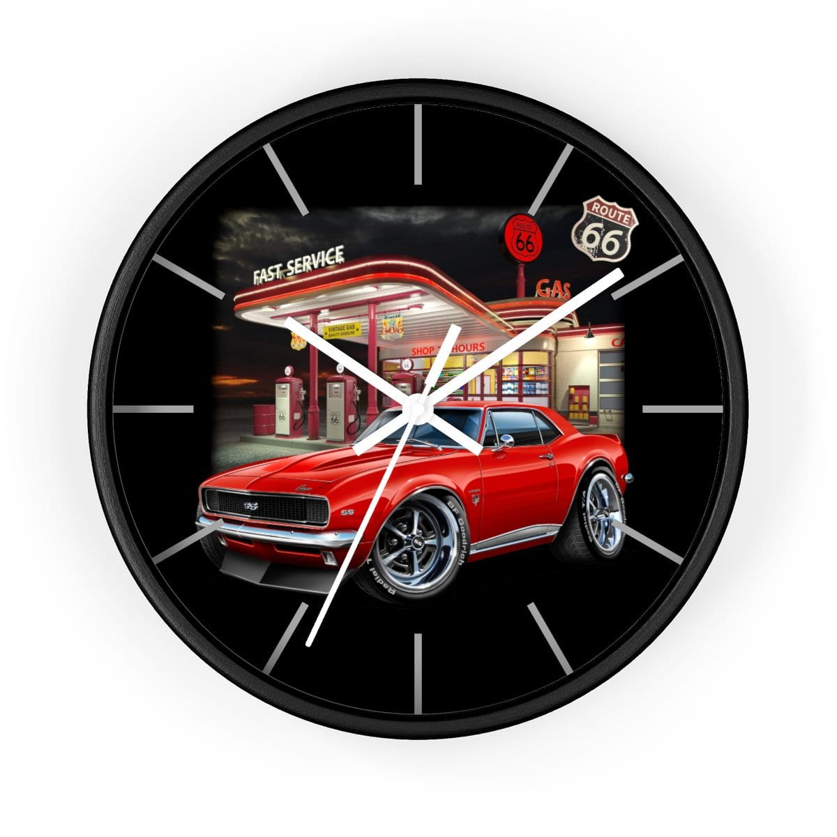 1967 Camaro SS Vintage Gas Wall clock