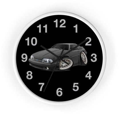 Black Fox Body Mustang Wall clock