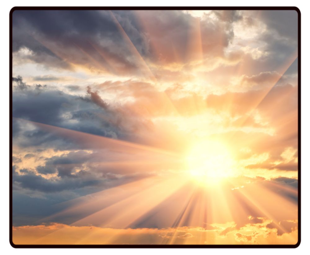 Cloudy Sunrise Desk Mat