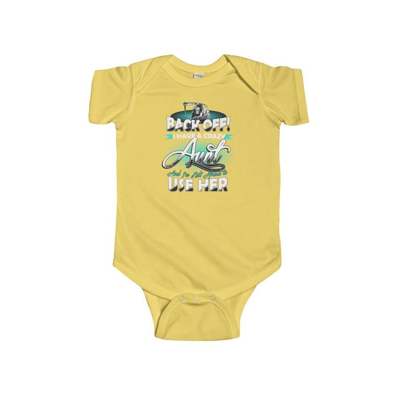 Infant Fine Jersey Bodysuit Back Off Aunt - Let's Print Big