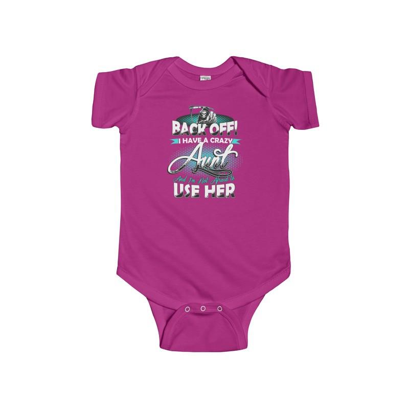 Infant Fine Jersey Bodysuit Back Off Aunt - Let's Print Big