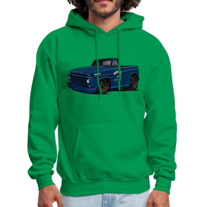 1967 Blue Ford F-100 Men's Hoodie - kelly green