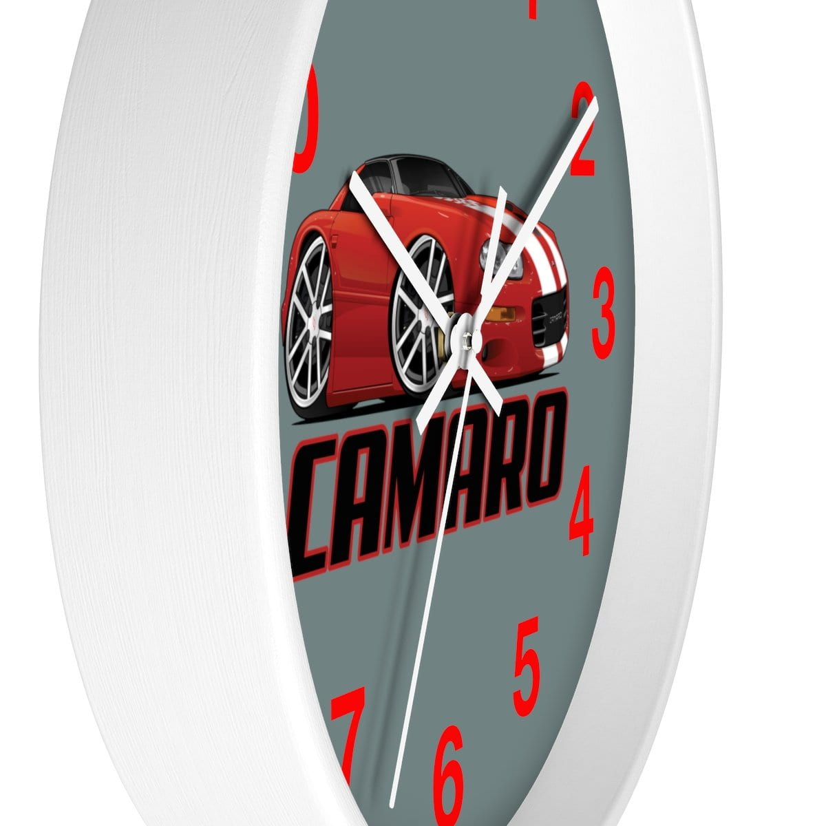 4th Generation Camaro Red White Stripes Wall clock