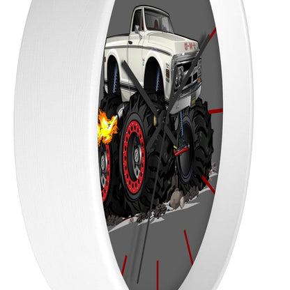 1972 GMC 4x4 Pickup Monster Truck with Rocks Car Art Wall clock