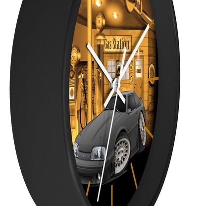 Fox Body Mustang Gas Station 3 Wall clock
