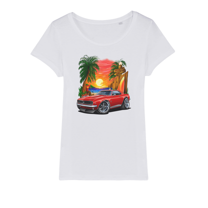 1967 Camaro SS Margaritaville Beach Car Art Organic Jersey Womens T-Shirt