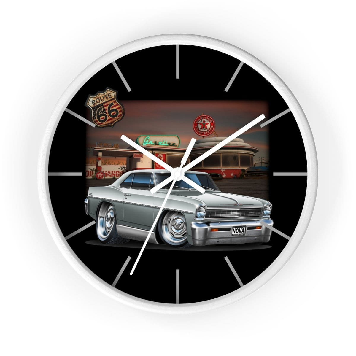 1966 Nova Texaco Wall clock