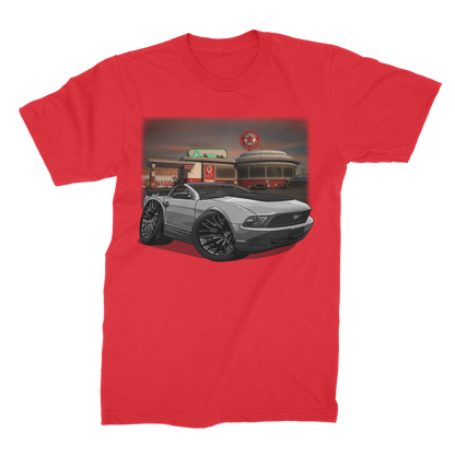 Convertible Mustang Gas Station 2 Premium Jersey Men's T-Shirt