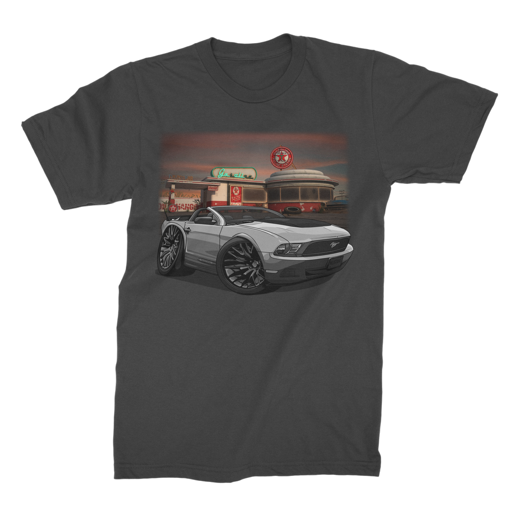 Convertible Mustang Gas Station 2 Premium Jersey Men's T-Shirt