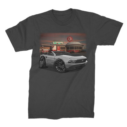 Convertible Mustang Gas Station 2 Premium Jersey Men's T-Shirt