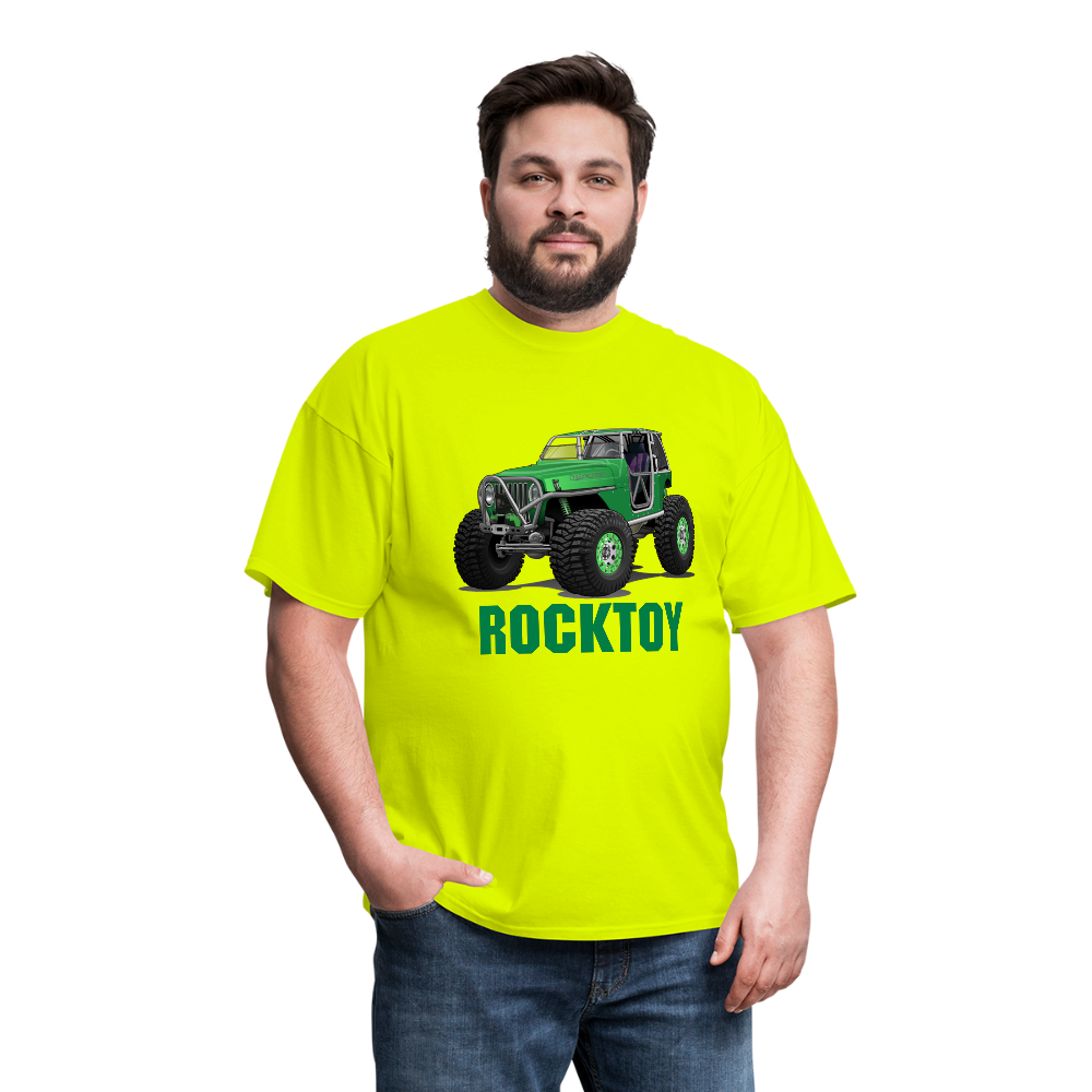 Green Jeep Rocktoy Rock Climber Men's T-Shirt - safety green