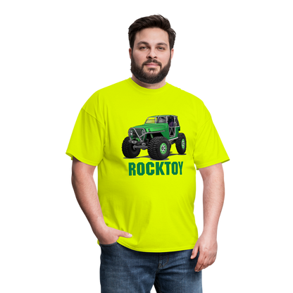 Green Jeep Rocktoy Rock Climber Men's T-Shirt - safety green