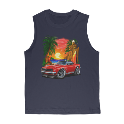 1967 Camaro SS Margaritaville Beach Car Art Premium Adult Muscle Top