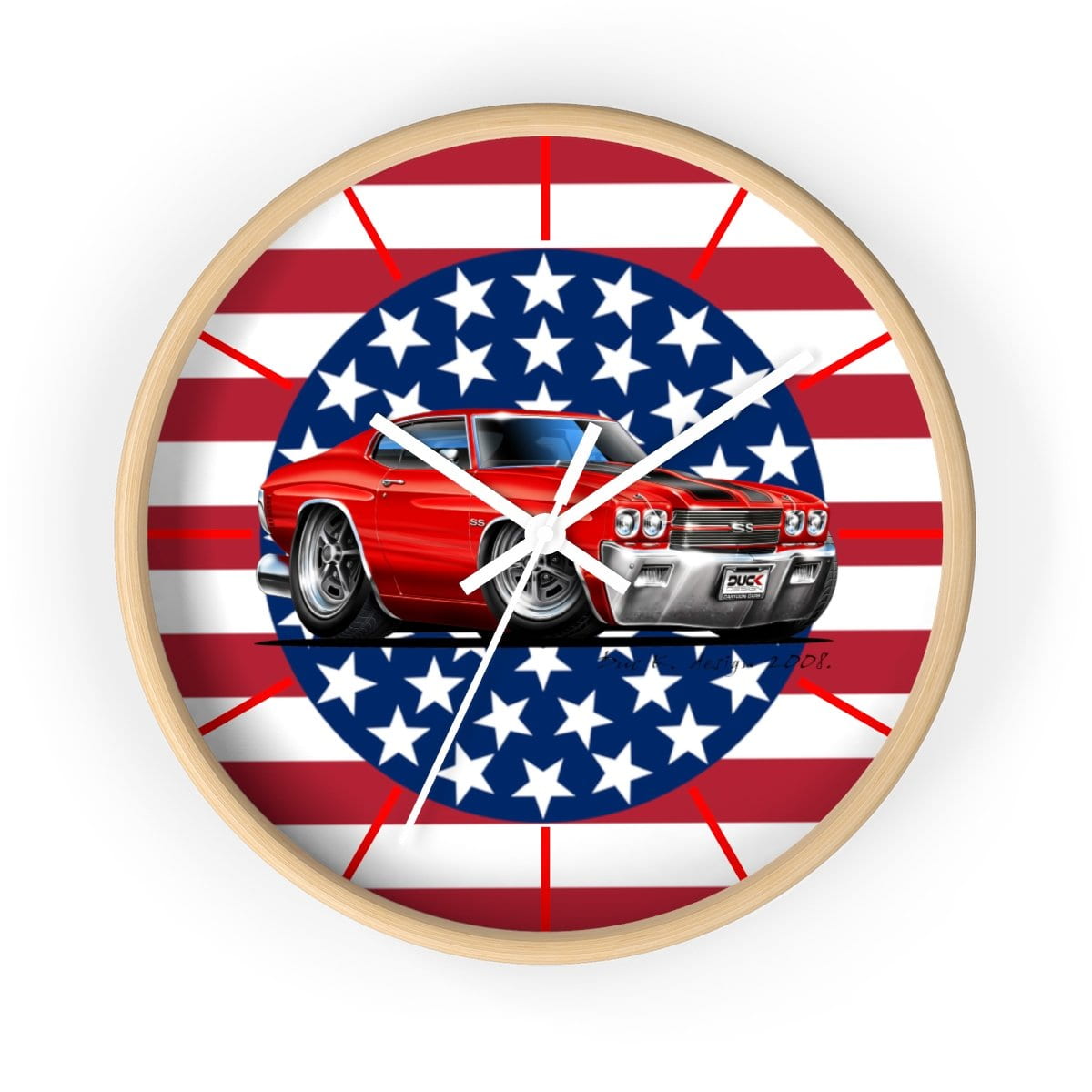 Stars and Stripes and a 1970 Chevelle Wall clock