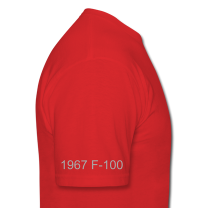 1967 Ford F-100 Men's T-Shirt - red