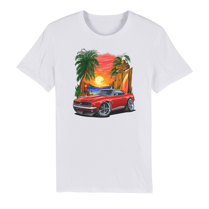 1967 Camaro SS Margaritaville Beach Car Art Organic Jersey Adult T-Shirt