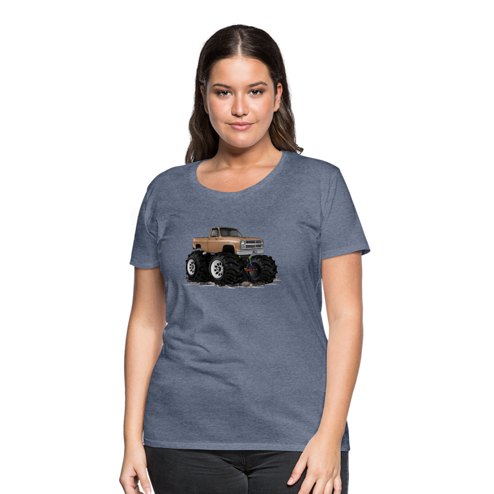 1986 Chevrolet 4x4 Pickup Truck Car Art Women’s Premium T-Shirt - heather blue