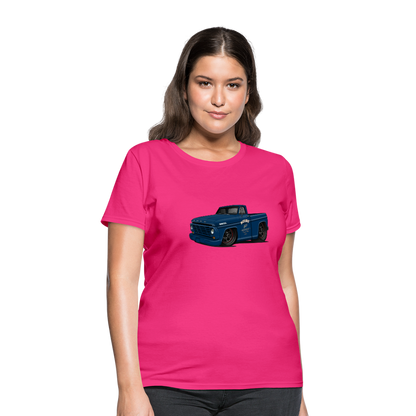 1967 Blue Ford F-100 Women's T-Shirt - fuchsia