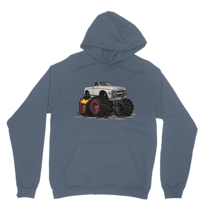1972 GMC 4x4 Pickup Monster Truck with Rocks Car Art Classic Adult Hoodie