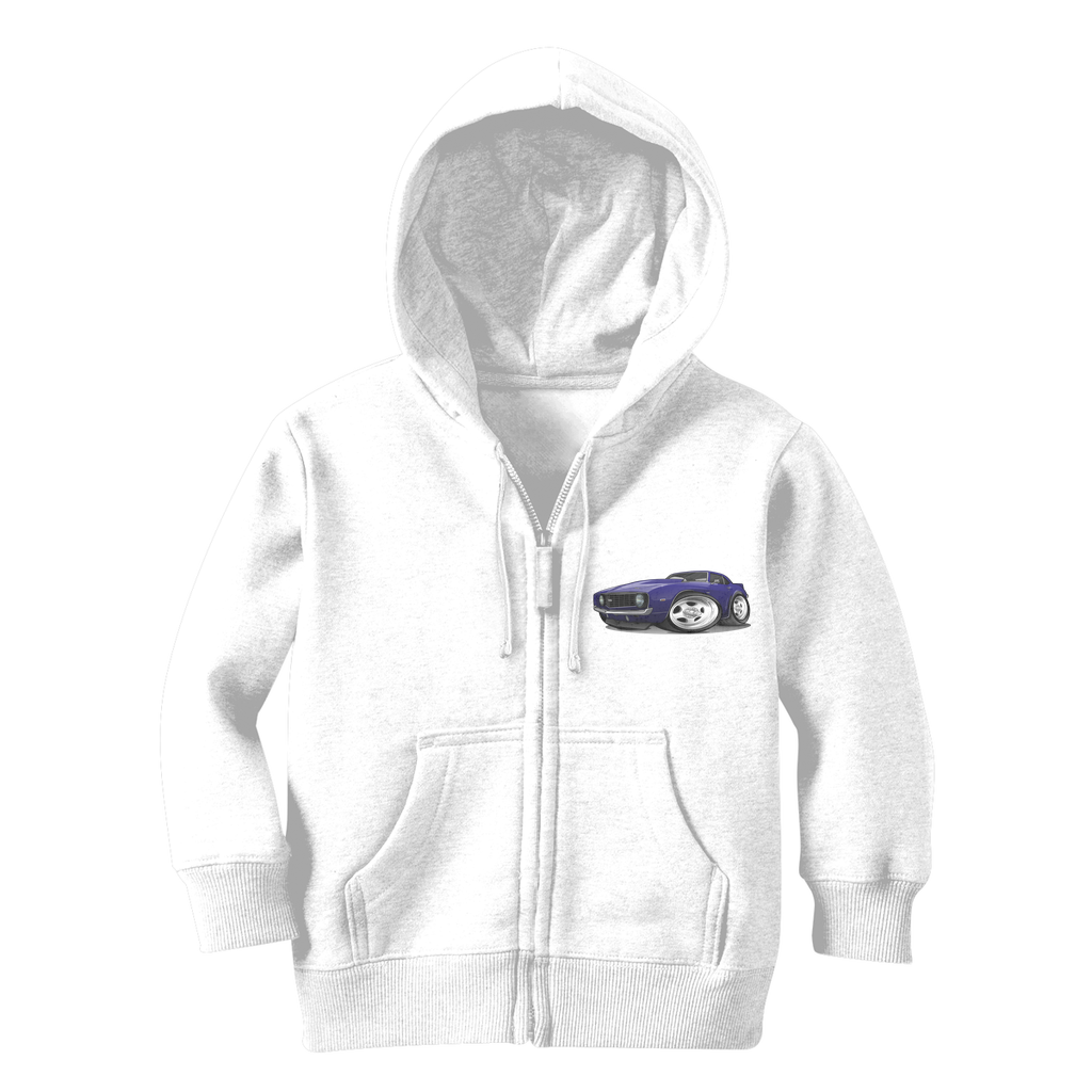 1st Generation Purple Camaro Classic Kids Zip Hoodie