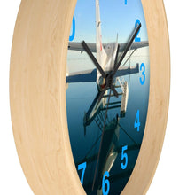 Seaplane Airplane on the Water Wall clock