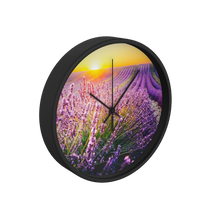 Lavender Field Sunset 10 inch wall clock