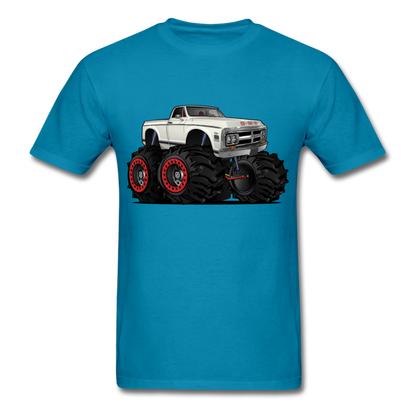 1972 GMC 4X4 Monster Pickup Truck Car Art Men's T-Shirt - turquoise
