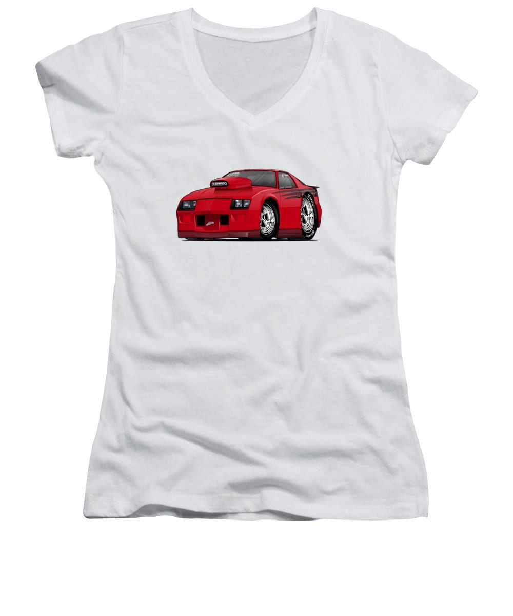 3rd Generation Camaro Drag Car - Women's V-Neck