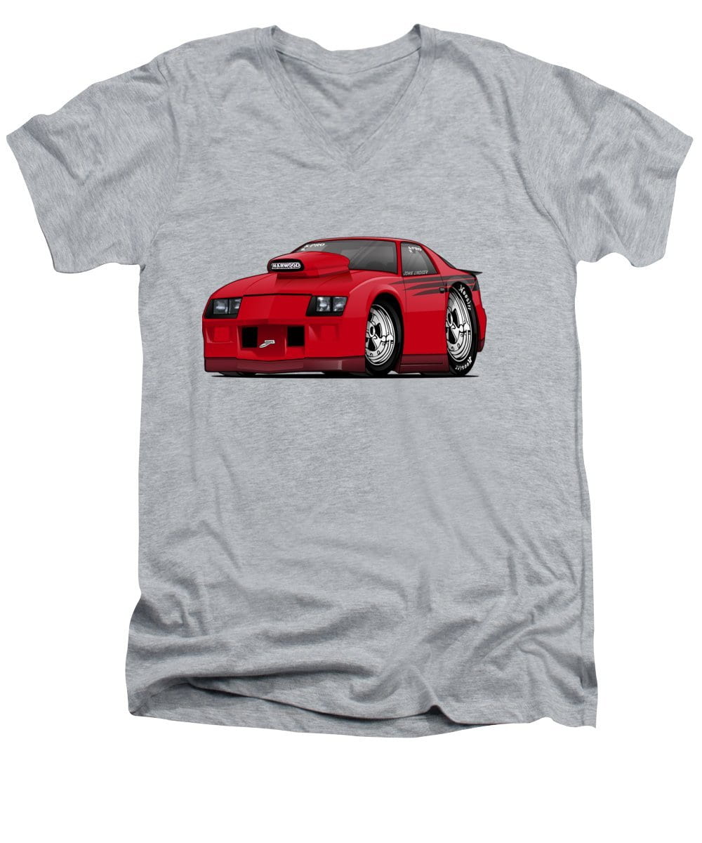 3rd Generation Camaro Drag Car - Men's V-Neck T-Shirt