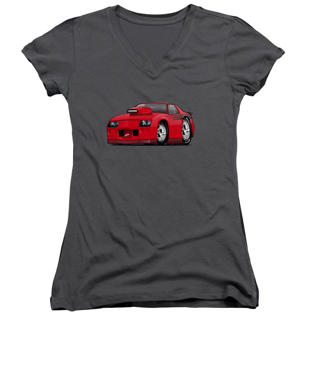3rd Generation Camaro Drag Car - Women's V-Neck