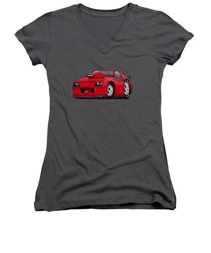 3rd Generation Camaro Drag Car - Women's V-Neck