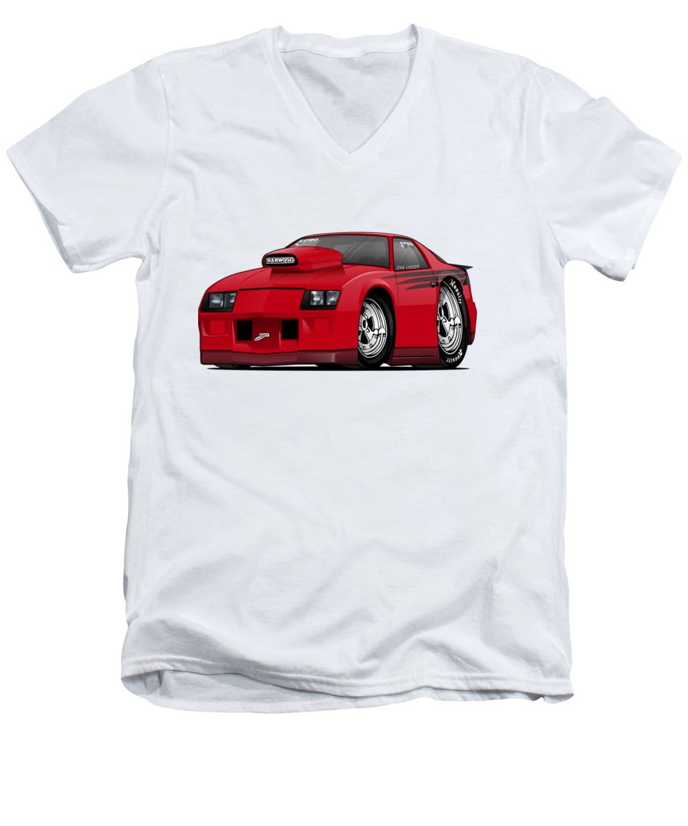 3rd Generation Camaro Drag Car - Men's V-Neck T-Shirt