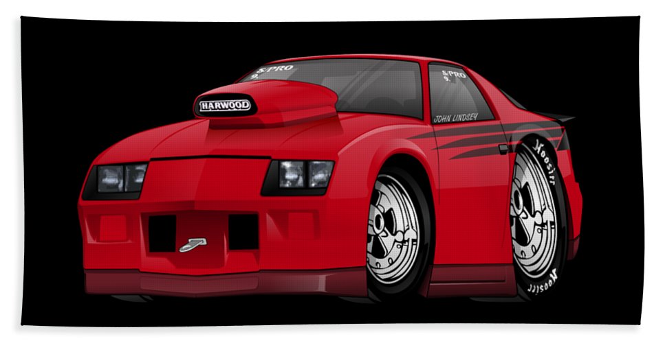 3rd Generation Camaro Drag Car - Bath Towel