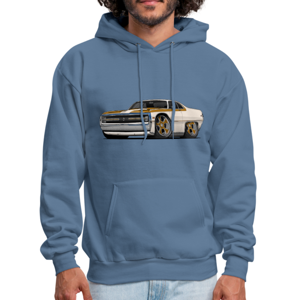 1970 Chrysler 300 Hurst Car Art Men's Hoodie - denim blue