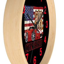 4th Generation Camaro Route 66 American Flag Wall clock