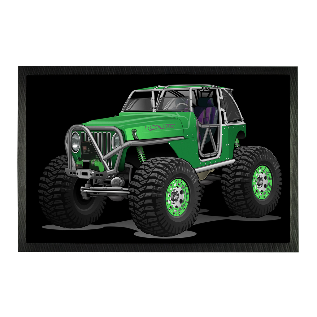 Jeep 4x4 Rocktoy Rock Climber Car Art Sublimation Doormat