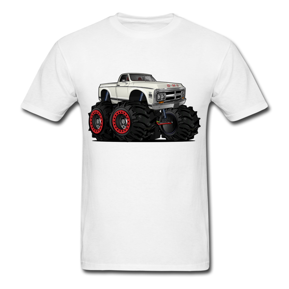 1972 GMC 4X4 Monster Pickup Truck Car Art Men's T-Shirt - white