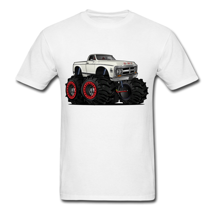 1972 GMC 4X4 Monster Pickup Truck Car Art Men's T-Shirt - white