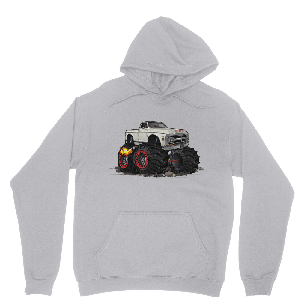 1972 GMC 4x4 Pickup Monster Truck with Rocks Car Art Classic Adult Hoodie