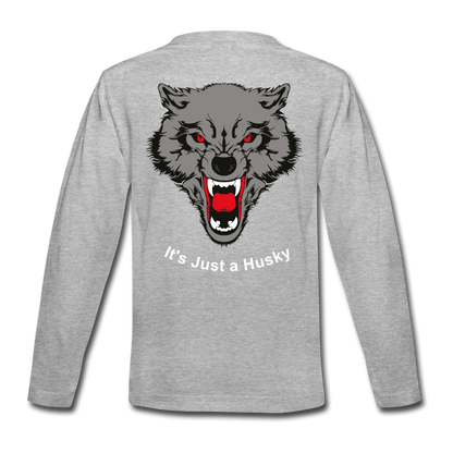 It's Just a Husky Kids' Premium Long Sleeve T-Shirt - heather gray