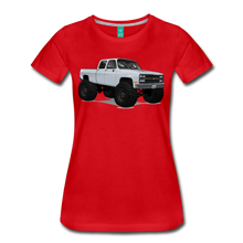 White Chevrolet 4x4 Crew Cab Pickup Truck Women’s Premium T-Shirt - red
