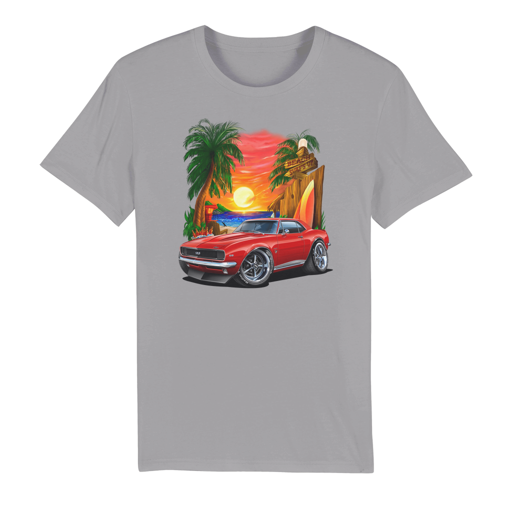 1967 Camaro SS Margaritaville Beach Car Art Organic Jersey Adult T-Shirt