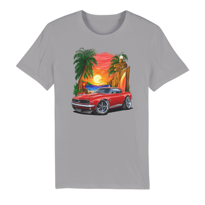1967 Camaro SS Margaritaville Beach Car Art Organic Jersey Adult T-Shirt
